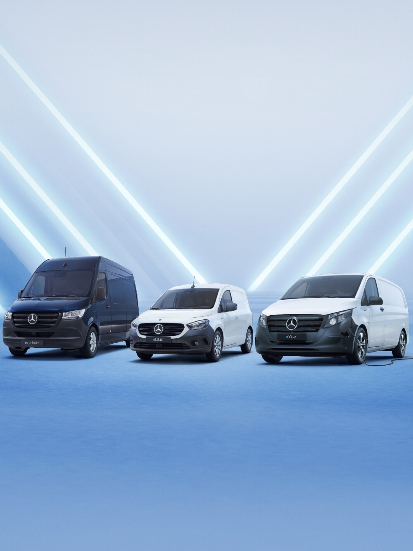 Carrinhas elétricas, Mercedes-Benz eSprinter, eVito e eCitan.