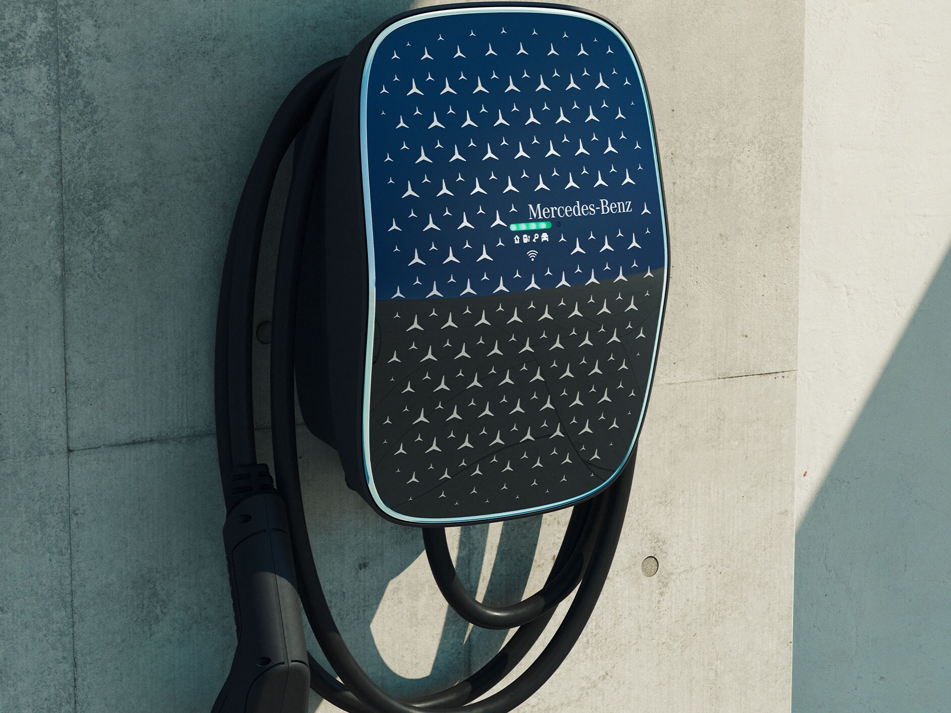 A Mercedes-Benz Wallbox baseia-se nos princípios de design da Mercedes-Benz.