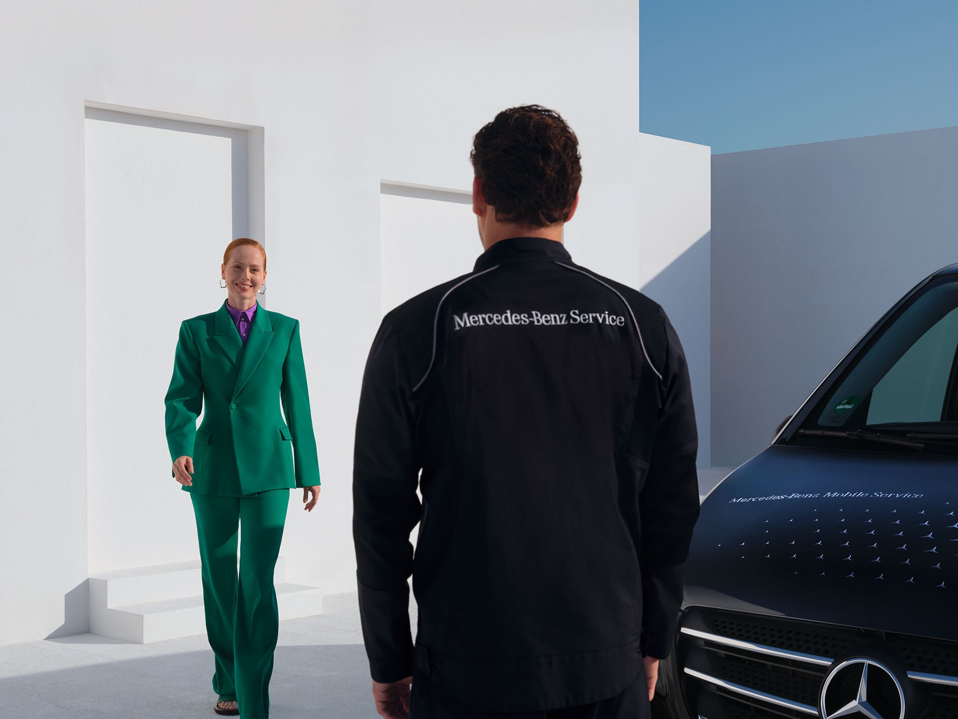 A instalação da Mercedes-Benz Wallbox.