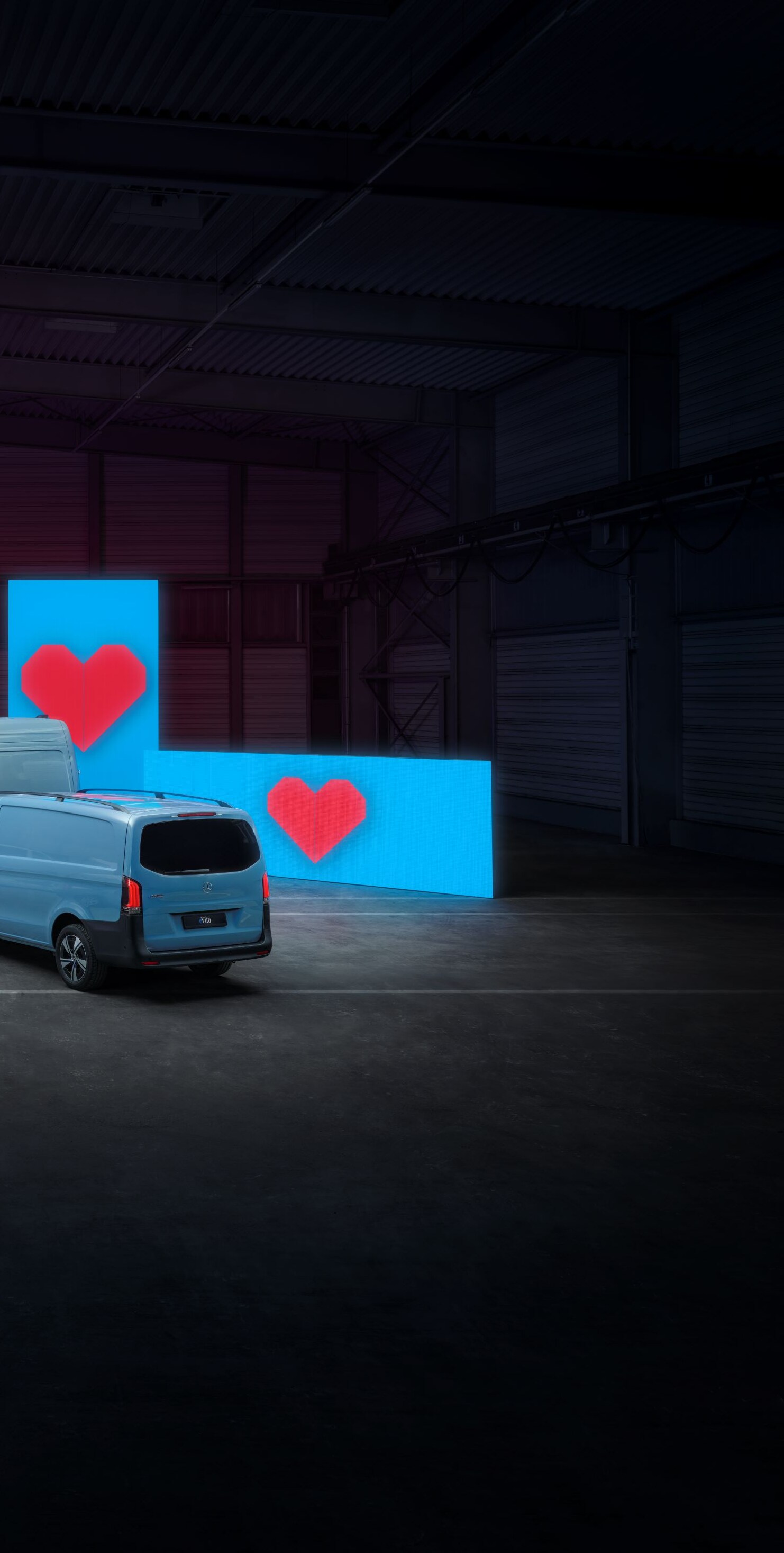 Os modelos Mercedes-Benz eSprinter, eVito e eCitan como veículos comerciais ligeiros.